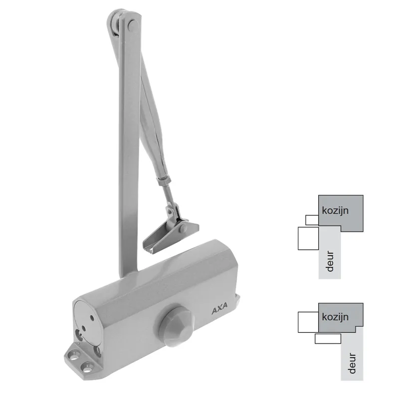 AXA Deurdranger met Schaararm Grijs EN2 850mm 40kg Professioneel