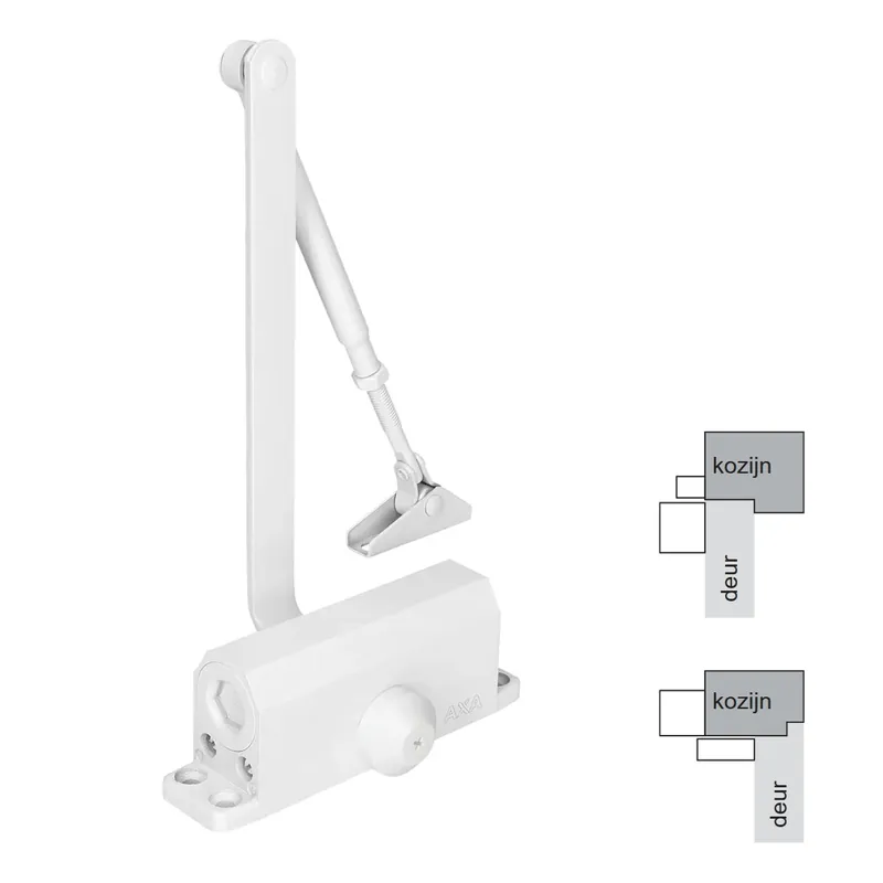 Professioneel AXA Deurdranger met Schaararm Wit EN2 850mm 40kg